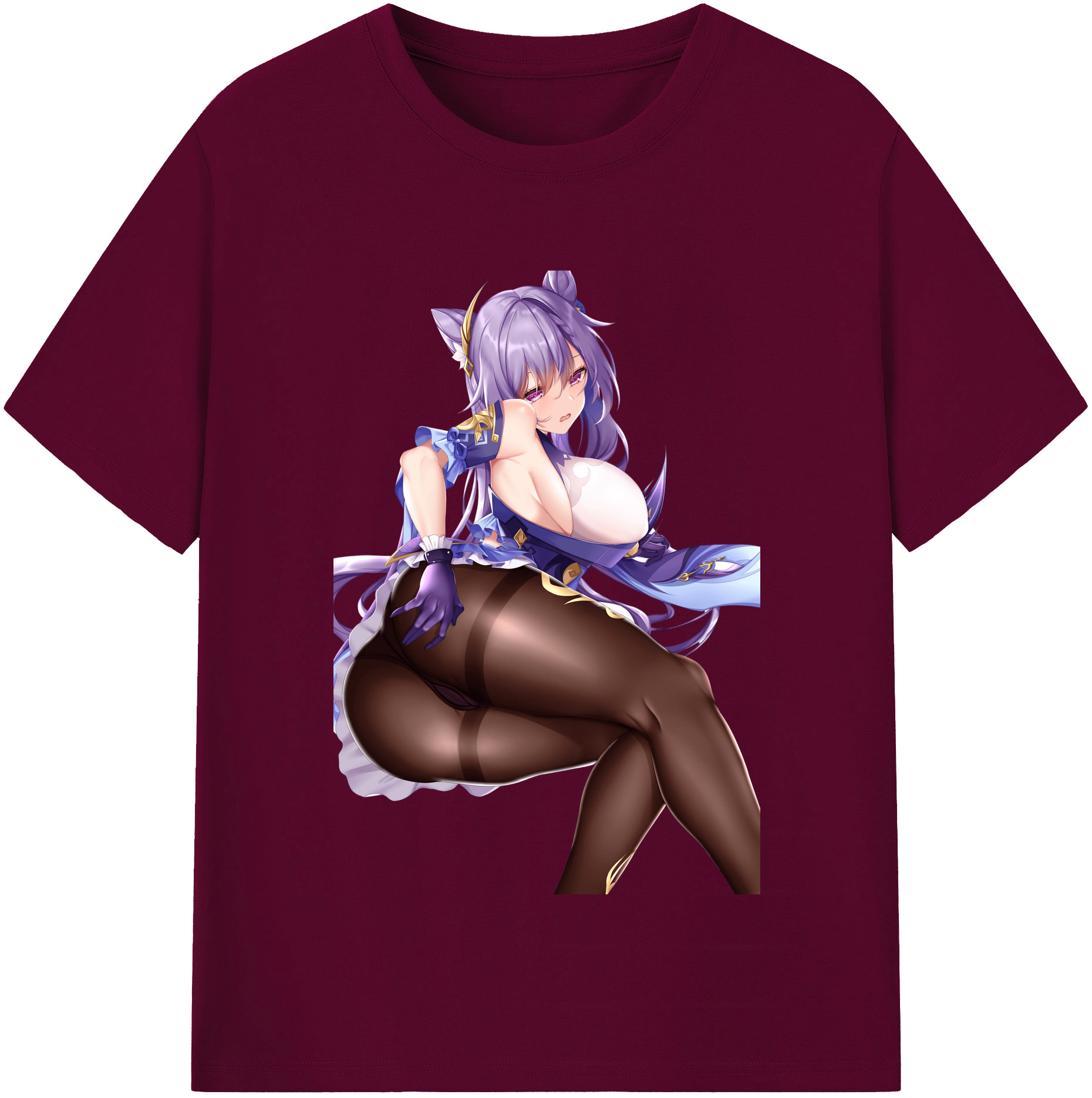 げんし神 刻晴 こくせい genshin Kokusei レディースカジュアルプリントTシャツ（綿100％）